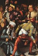  Matthias  Grunewald The Mocking of Christ oil on canvas